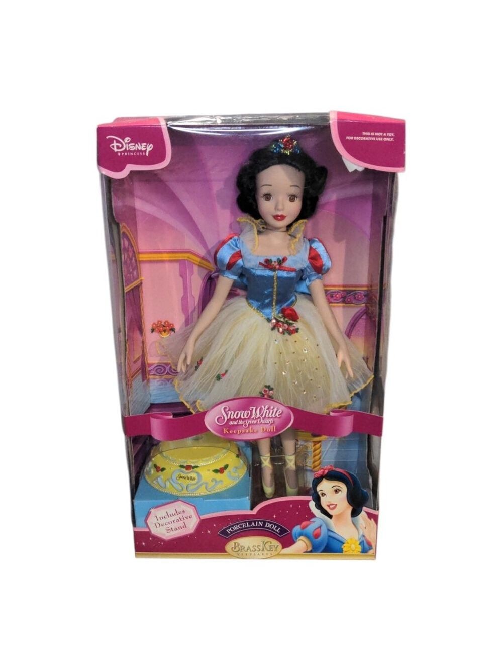 Disney Princess 02’ Snow White Porcelain Keepsake 14” Doll, Collectible NIB